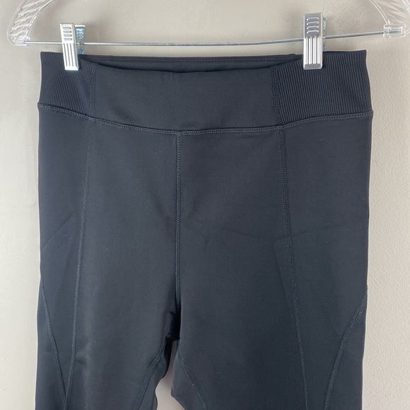 Ivy Park “Y” Black Cropped High Waist  Leggings Size L - Picture 7 of 15
